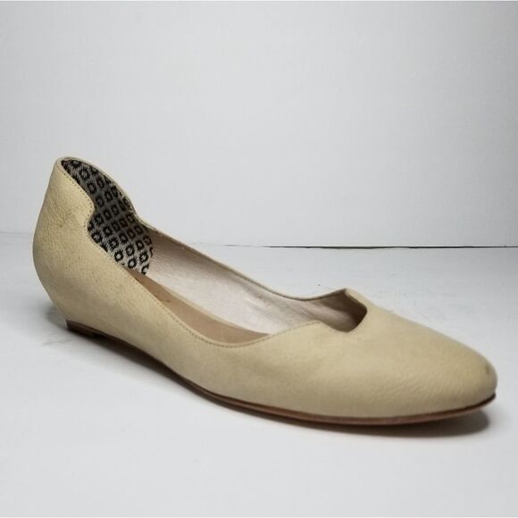 Matt Bernson leather flats shoes Women's size 8 cream - Picture 1 of 6